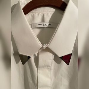 Givenchy METAL COLLAR TIP SHIRT sz L 41|16.5